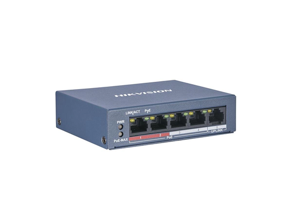 DS-3E0105P-E/M (B) Switch POE Hikvision 4 + 1