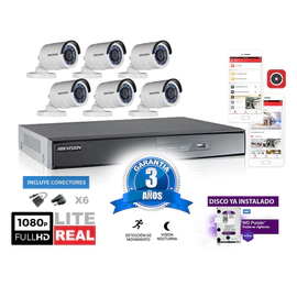 Kit Turbo 7216hghi + 6 16d0t Conect + Disco1tb