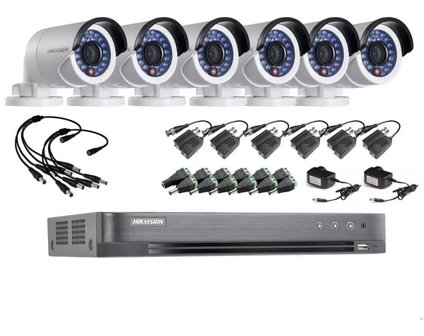 Kit 7216hqhi + 6 16d0t + conectores