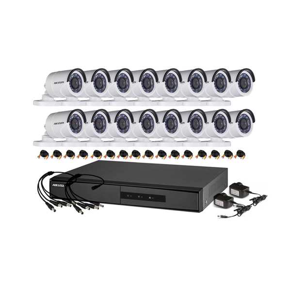 Kit Turbo 7216hghi + 16 16c0t p cable cctv