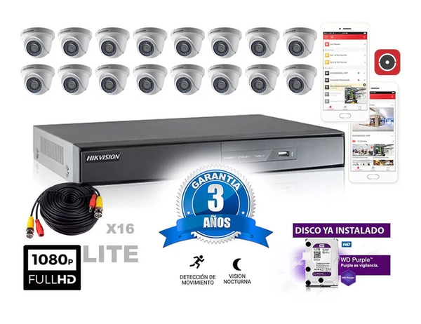 Kit Turbo 7216hghi + 16 56c0t cable20m + Disco