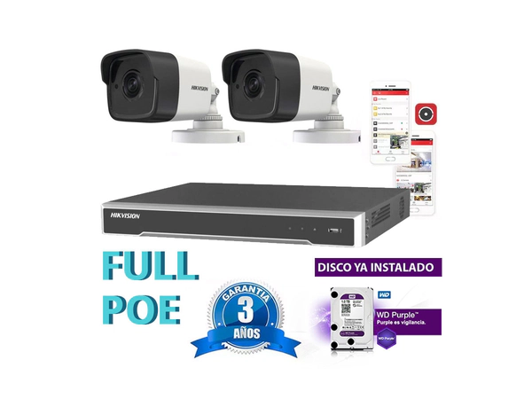 Kit Full Poe Ip 7616 + 2 1023 + Disco