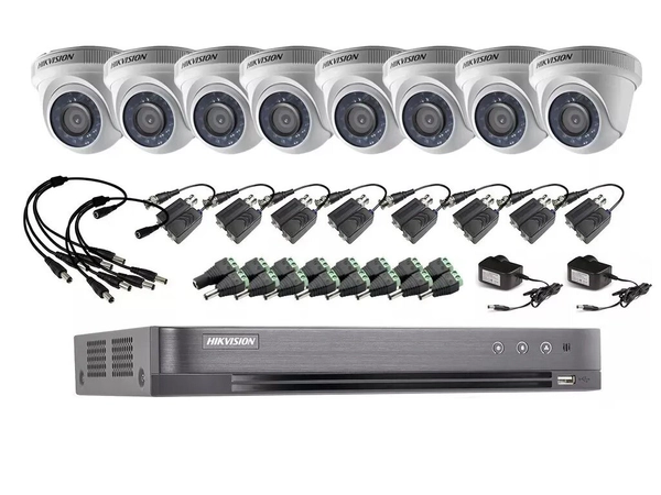 Kit 7216hqhi + 8 56d0t + conectores