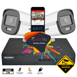 Kit 4CH + 2 Bullet Colorvu Ficha