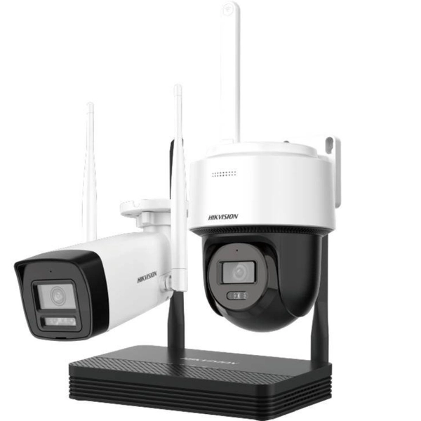 NKS422W02H Kit Wi-Fi Easy Link 4Ch + 1 Bullet 4MP Exterior + 1 Domo 2MP Exterior