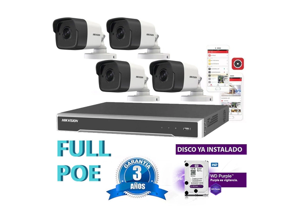 Kit Full Poe Ip 7616 + 4 1023 + Disco