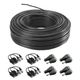 Kit Cable 100 metros + 4 balunes + 4 conectores pares