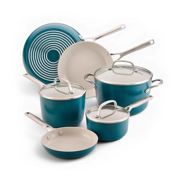 Bateria de cocina Kitchenaid 9 Pzs Anodizado Agave