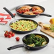 Set 3 sartenes Farberware 20, 24 y 30cm antiadherentes negro