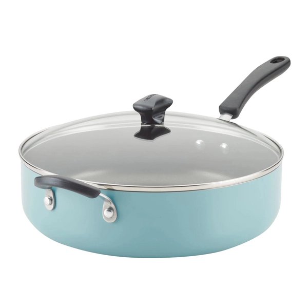 Olla con tapa Farberware 5,6 lt antiadherente azul