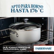 Olla con tapa Farberware 2,8lt antiadherente gris