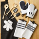 Delantal De Cocina Ajustable Con Bolsillos Farberware Disney Algodón Negro