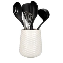 Set De Utensilios Kitchenaid 6 Pzs Soporte Ceramico