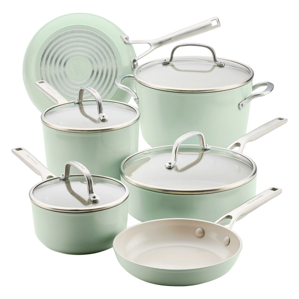 Bateria de cocina Kitchenaid 10 Pzs Anodizado