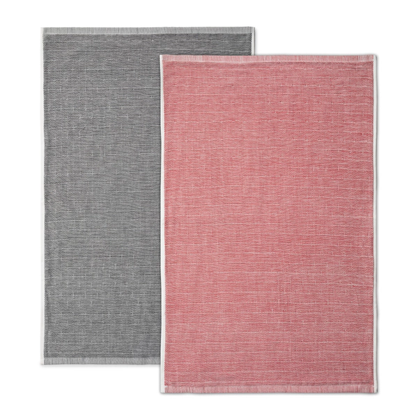 Set de 2 repasadores Kitchenaid Rojo y Gris