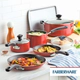 Batería de cocina Farberware 15 pzs Antiadherente roja