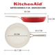 Sartén Kitchenaid Antiadherente Cerámico 31 Cm Rojo
