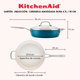Sarten con tapa y asa Kitchenaid 4,7Lts Anodizado Agave