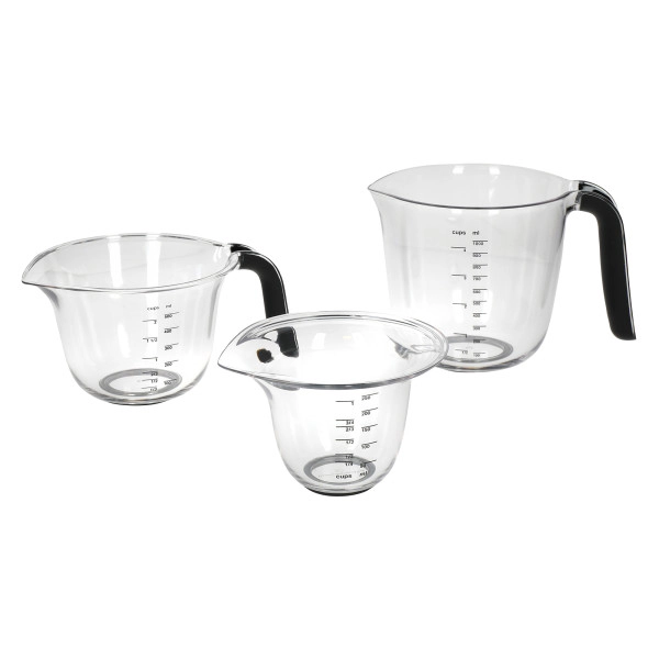 Set De 3 Jarras Medidoras Kitchenaid Negro