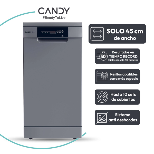 Lavavajillas Candy 10 Cubiertos Silver