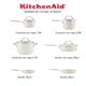BATERIA DE COCINA KITCHENAID 84871 10 PIEZAS BLANCO