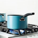Olla con tapa Farberware 2,8lt antiadherente azul