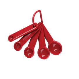 Set Cucharas Medidoras Kitchenaid 5 Pzs Rojo