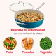 Sarten con tapa y asa Kitchenaid 4,7Lts Anodizado Agave