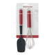 Set Kitchenaid X2 Espatula Batidor Rojo