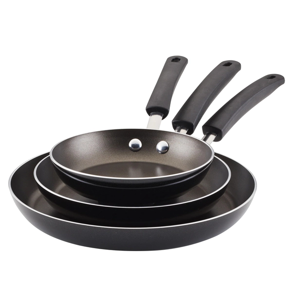 Set 3 sartenes Farberware 20, 24 y 30cm antiadherentes negro
