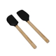 Set De Espatulas Kitchenaid X2 Bambu Silicona Negro
