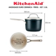 Olla Con Tapa Kitchenaid 2,8Lts Ceramica Antiadherente Negro