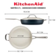 Sarten Kitchenaid C/Tapa Antiadherente Cerámico 4,7L Negro