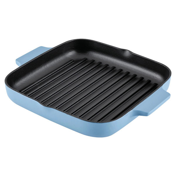 Sarten Cuadrada Kitchenaid Hierro Fundido Esmaltado 28Cm Azul
