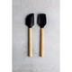 Set De Espatulas Kitchenaid X2 Bambu Silicona Negro