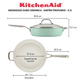 Sarten Kitchenaid Antiadherente Cerámico 4,7L Pistacho