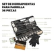 Set de utensilios y accesorios para plancha de 36 pzs CGS-8036 de Cuisinart®