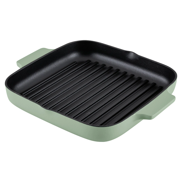 Sarten Cuadrada Kitchenaid Hierro Fundido Esmaltado 28Cm Pistacho
