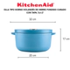 Olla Kitchenaid 5,6Lts Hierro Fundido Esmaltado Azul