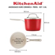 Olla Con Tapa Kitchenaid 2,8Lts Ceramica Antiadherente Rojo