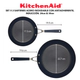 Set De Sartenes Kitchenaid 2 Pzs Inducción Antiadherente 24 Y 30Cm
