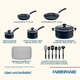 Batería de cocina Farberware 15 pzs Antiadherente negra