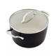 Batería de cocina Kitchenaid 10 pzs cerámico anodizado negra