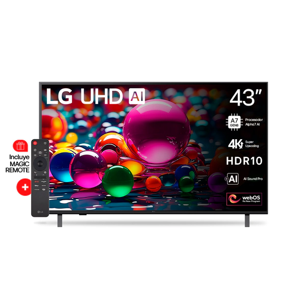 SMART TV LG 43" UHD 4K AI