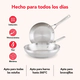 Set sartenes Kitchenaid x2 20 y 24 cm Acero Inoxidable Cepillado