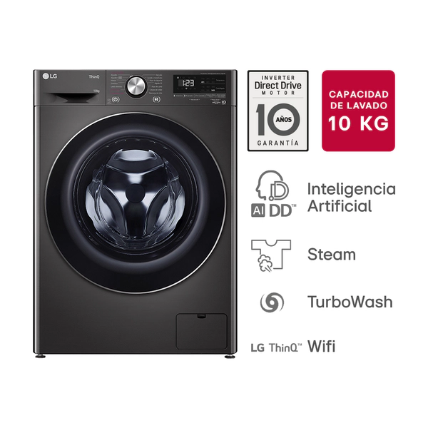 Lavarropas LG 10,5Kg 1400Rpm Inverter Ai