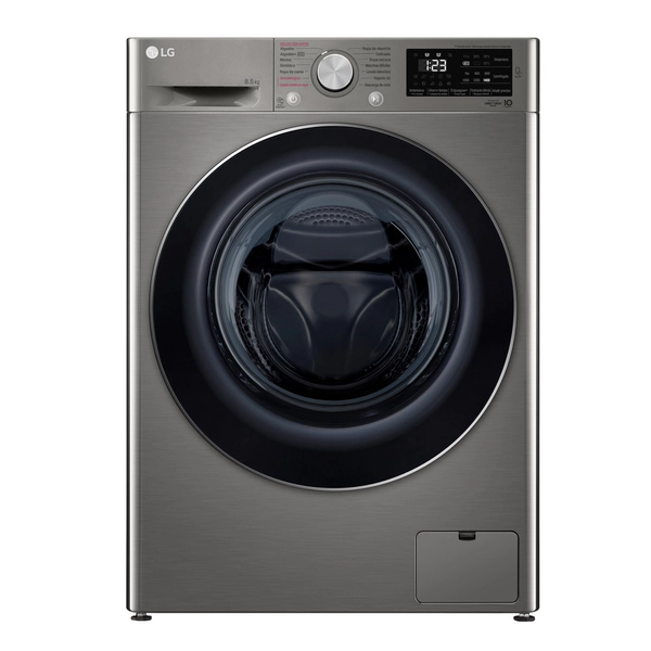 Lavarropas LG 8.5 Kg Gris Inverter Ai Dd Steam Wifi