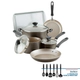 Batería de cocina Farberware 15 pzs Antiadherente gris