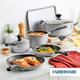 Batería de cocina Farberware 15 pzs Antiadherente gris