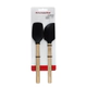 Set De Espatulas Kitchenaid X2 Bambu Silicona Negro